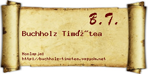 Buchholz Timótea névjegykártya